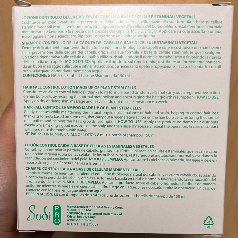 Sodi Pro Hair Fall Control Kit - Picture 2 of 2
